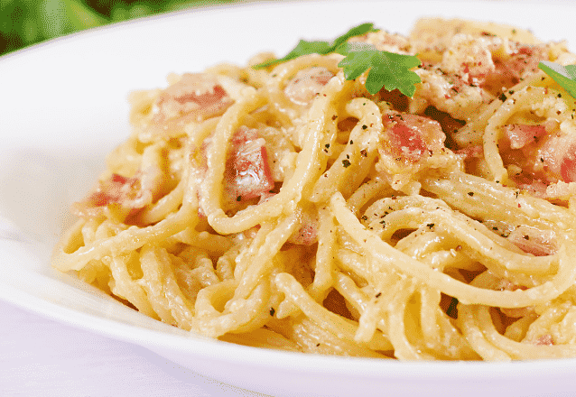 Enkel pasta carbonara - Recept 